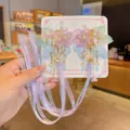 Pinzas para el pelo Hanfu florales estilo antiguo con cintas de colores y borlas - 22-Qinyu / Púrpura