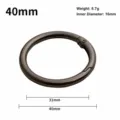 Anneau ressort en métal mousqueton rond 40mm porte-clés accessoire pour sacs à main. - 40mm / Métal canon