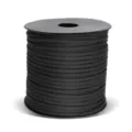 Bobina di paracord nero a 9 fili da 4mm, corda di sopravvivenza da 50m per tende da campeggio. - Nero