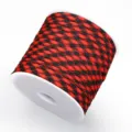 Rood-zwarte 7-strengs paracord spoel voor outdoor camping survival armbanden en weven. - Zwart Rood Camouflage