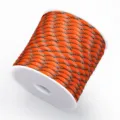 Oranje zwarte 7-strand paracord spoel voor buiten kamperen survival armband 50m - Oranje Camouflage