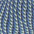 7-strand survival paracord in blauwgroen camouflagemotief, ideaal voor buitenkamperen en knutselen. - Stijl 43