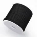 Zwarte paracord spoel 7 strengen overlevings- en touw voor buiten camping handwerk 50m - Zwart