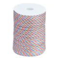 4mm multi-color paracord 100m survival rope 7 strands nylon cord for outdoor bracelet making - 21# Rainbow Stripes