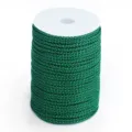 4mm 7-strand survival paracord spool, durable green and black woven utility rope for outdoor camping. - 34# Grass Green Plaid