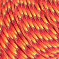 Multicolor Camouflage Paracord 7-Kern Overleving Touw Variant Rood Oranje Geel 50m Rol - Stijl 54