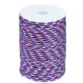 4mm 7 Strand Paracord Red White Blue Survival Rope 100M Outdoor DIY Bracelet Weaving Cord - 70#