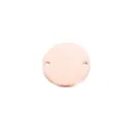 Pendentif rond en acier inoxydable or rose avec deux trous accessoire de bijoux DIY détail. - 10mm / Argent