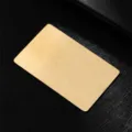 Détail de carte de visite en acier inoxydable brossé or vierge pour gravure laser. - 85*55*0,8 mm / Or