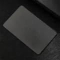 Carte métallique vierge en acier inoxydable brossé noir pour gravure laser personnalisée. - 85*55*0,8 mm / Noir