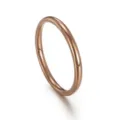 Bague anneau rond minimaliste 2mm en acier inoxydable or rose, bague empilable lisse. - Taille 6 / Or rose