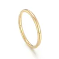 Bague alliance fine minimale or 2mm acier inoxydable bague de pouce tendance bijoux - Taille 6 / Or