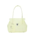 Stylish pale yellow PVC jelly bag with silver lock buckle and matching coin purse pouch. - 31.5*12.5*25cm / Yellow