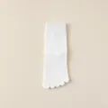 Women White Five Toe Socks Pure Cotton Solid Color Mid Calf Split Toe Breathable Sock - One Size / White