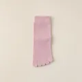 Women pink five toe socks, pure cotton mid-calf split toe athletic socks for daily wear. - One Size / Pink