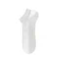 Men white mesh boat sock summer breathable cooling short ankle sock basic casual wear - One Size / White