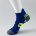 Men athletic sports short socks breathable running basketball socks blue grey variant - One Size / Sapphire Blue