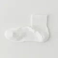 Men's pure white short cotton socks with breathable mesh design for summer comfort. - One Size / White