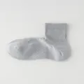 Men summer breathable cotton short socks solid gray casual athletic business daily wear - One Size / Light Gray