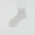 Men's Summer Thin Silk Mesh Breathable Short Socks Anti-odor Antibacterial Socks - One Size / Silver Gray