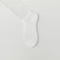 Chaussettes courtes en soie de mûrier homme été fin respirant anti-odeur blanc chaussettes de bateau - Taille Unique 39-44 / Tige Courte Blanc