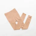 Nude fleece-lined stirrup tights for women, winter warm seamless leggings, skin color. - (45-70 kg) / Skin Tone Stirrup