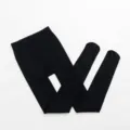 Classic black fleece winter tights for women, warm and slim-fit everyday pantyhose. - (45-70 kg) / Black Footing