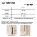 Women anti-slip compression knee high and calf socks detailed size reference chart - Default