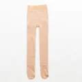 Winter thick fleece lined skin tone thermal tights warm stirrup leggings for women - Footed / 350g / Nude