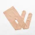 Fleece lined nude tights for women, winter warm fake translucent thick thermal leggings. - Footed / 180g / Nude