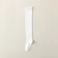 Women solid white over the knee high socks casual cotton long stockings apparel accessory. - One Size / Over-the-Knee - Pure White