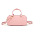 Elegante bolso Boston de gelatina rosa con asas y correa de hombro ajustable - 250*90*120mm / Rosa