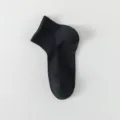 Men's solid color short cotton socks, black low cut breathable ankle socks for daily wear. - One Size / Black