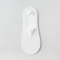 Women white ice silk invisible boat socks anti-slip cotton bottom low-cut shallow socks - One Size (35-39) / White