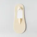 Beige ice silk low cut no show sock for women, lightweight breathable invisible summer footwear style. - One Size (35-39) / Nude