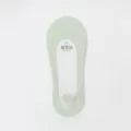 Light green shallow-mouth invisible boat socks for women, thin and breathable flat lay style. - Exquisite Packing / Mint Green