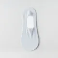 White ice silk invisible socks for women, shallow cut anti-slip boat socks for summer. - One Size (35-39) / Light Gray