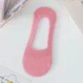 Women summer thin shallow-mouth no-show socks breathable anti-slip pink ankle socks - One Size / Pink