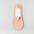 Women's ice silk invisible boat socks solid color shallow mouth anti slip thin summer socks - One Size (35-39) / Watermelon red
