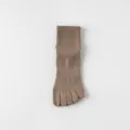 Brown men's breathable cotton five-toe socks, comfortable mesh split-toe athletic socks. - One Size / Coffee