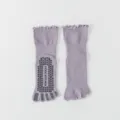 Chaussettes de yoga antidérapantes à cinq orteils violettes pour femmes, chaussettes de Pilates. - Taille unique / Violet