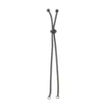 Close-up detail of a black adjustable stainless steel bolo slider chain for DIY jewelry making - Black
