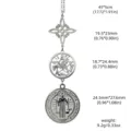 Detailansicht der Edelstahl Halskette mit Hexenknoten und Pentagramm Anhängern - 3-Anhänger Stil / Silber