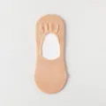 Skin-colored invisible low-cut boat socks, women's summer thin breathable mesh cotton socks. - One Size (35-39) / Light Orange