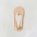 Nude ice silk low cut no show boat socks for women, breathable summer invisible socks. - One Size / Nude