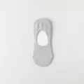 Summer thin breathable mesh low cut boat socks invisible socks for women in light grey color. - One Size (35-39) / Light Gray