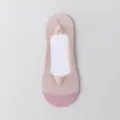 Women low cut invisible boat socks, thin ice silk mesh breathable socks with cotton sole. - One Size / Light Pink
