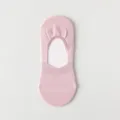 Breathable cotton invisible boat socks for women, summer shallow mouth anti-slip design. - One Size (35-39) / Pink