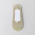 Women's low-cut invisible boat socks in light khaki, breathable ice silk mesh design. - One Size / Light Green