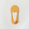 Damen Gelbe Eisseide Unsichtbare Socken Sommer Dünne Flache Bootssocken Artikel Neu - Einheitsgröße / Kurkuma